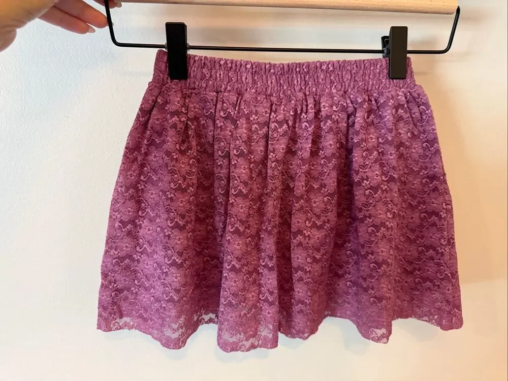 DAILY7 Euro Brand Girls Lace Skirt Set - 100% Cotton - Designer Sample